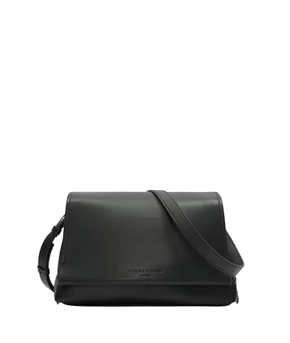 Sac à épaule bandoulière LIEBESKIND BERLIN en cuir noir, crossbody bag aux finitions premium