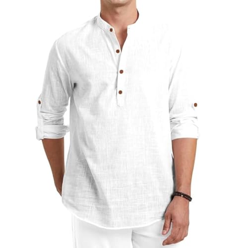 Image of FINIVO FASHION Men's Cotton Polyester Blend Solid Regular Fit Full Sleeve Short Kurta
