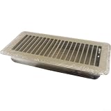 10,2 x 25,4 cm Eisen-Bodenlüftungsregister, robustes Metall-HLK-Gitter für effiziente Luftzirkulation in Wohngebäuden (braun)