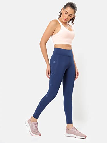 Image of CULT Women's Solid Polyester 4-Way Stretch, AbsoluteFit Training Tights, Moisture-Wicking, Leggings for Sports, Gym, Active Wear