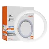Maxled, Light is Led! T9 Tubo LED Circular G10Q Φ30cm 18W 1800LM 4000K Blanco Neutra Alternativa a Las Lámpara Fluorescentes Clásicas T9 Bombilla Redondo PC 230V Optimo Consumo Energético No Regulable