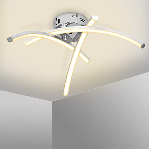Preisvergleich Produktbild LED Deckenleuchte Innen3 flammig,Moderne Deckenlampe 2700K Warmweiß Wohnzimmerlampe 16Watt Aluminiumlegierung Deckenstrahler 15 * 13 * 5.6IN