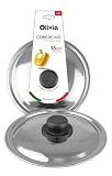 IPEA Coperchio per Padella o Pentola in Acciaio Inox - 16/18 / 20/22 / 24/26 / 28/30 cm - ...