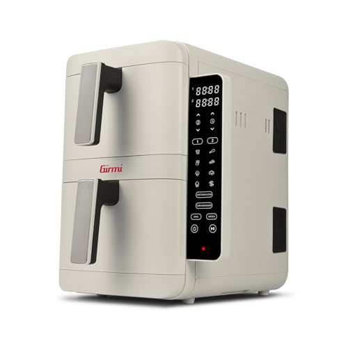 Girmi FG41 Friggitrice ad Aria 'Ecofrit Dual', 2400 W, Contenitori e Vassoi antiaderenti...