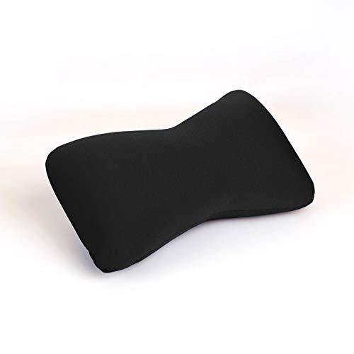 Cushie Pillows 11 inches x 8 inches x 6 inches Microbead Bolster Squishy/Flexible/Extremely Comfortable Pillow - Black