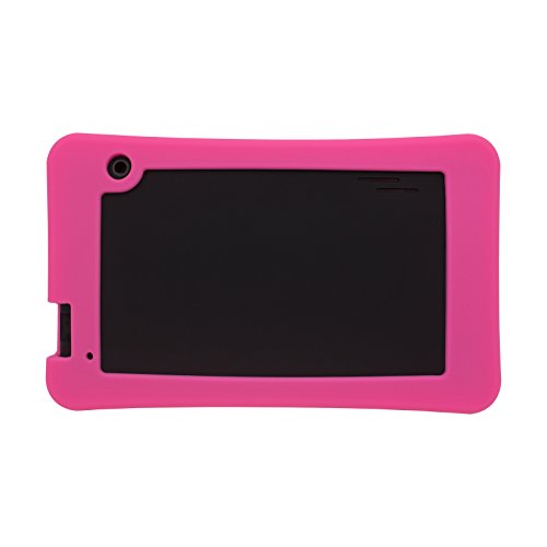 Transwon Silicone Case Compatible with RCA RCT66723W2 7 Inch, SmarTab ST7150, Yuntab T7, Haehne 7 Inches Tablet PC, DigiLand DL7006, Digiland DL721-RB / DL718M / Dl701q, iView SupraPad i700 - Pink