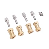 GEERYZHE RC Hex Hubs Adaptador de Extensión de Bujes Hexagonales de Rueda de Latón de 20 Mm para SCX10 1/10 RC Crawler - Extensores de Rueda de Tracción Hexagonal de Latón Duraderos para un Mejor