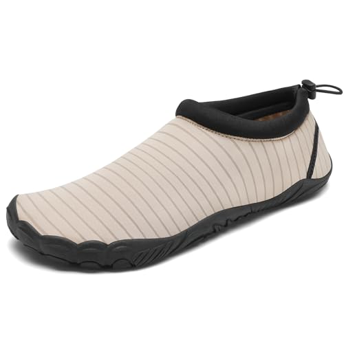 Mishansha Scarpette Scoglio Uomo Donna Scarpe da Acqua Asciugatura Rapida per Immersione Mare Spiaggia Beige A 38 EU
