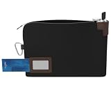 TECHFROG Secure Lockable Bank Cash Notary Bag - 2 Keys, Waterproof 15'x10' Zipper Pouch for Cash, Checks, Contracts & Private Documents