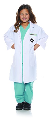 UNDERWRAPS Kid's Children's Veterinarian Lab Coat and Scrubs Costume Set Childrens Costume, Multi, Large