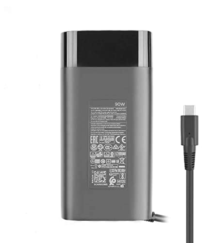 90W USB Type-C Laptop Charger Power Adapter fit for Lenovo ThinkPad X1 X270,fit for HP Spectre 15-bl000 15-bl100 x360 Elitebook x360 1040 G5 fit for MacBook Air 2018 iPad Pro 2018 Battery Power Supply