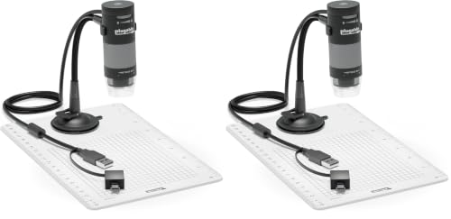 Image of Plugable USB Digital Microscope 250x, 2MP Micro Camera with Flexible Arm Stand - Handheld USB & USB-C Microscope, Windows, Mac, ChromeOS, Linux, Android, iPad Compatible (Pack of 2)
