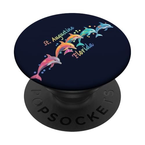 Dolphin Lover St. Augustine FL Vacaciones familiares en la playa PopSockets PopGrip Adhesivo