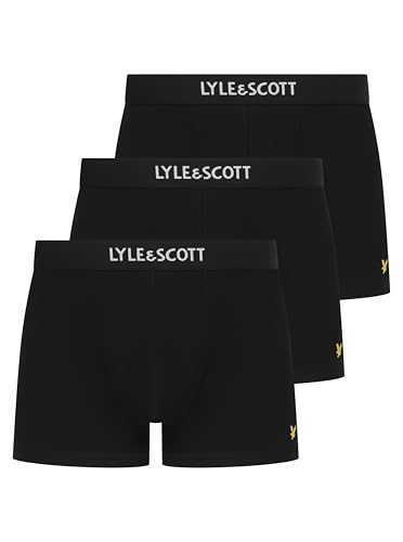 Lyle & Scott Mens Devon 3 Pack Boxers Black M