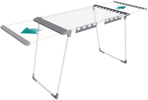 SONGMICS Tendedero para Ropa, Tendedero de Pie, Alas Extensibles,...