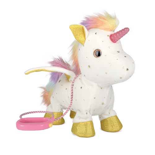 Juguetes de unicornio para niñas de 4 a 6 años, unicornio de peluche interactivo con luces que camina, correa con control remoto, juguete de peluche electrónico con luces, ritmos musicales y alas Juguetes de unicornio para niñas de 4 a 6 años, unicornio de peluche interactivo con luces que camina, correa con control remoto, juguete de peluche electrónico con luces, ritmos musicales y alas