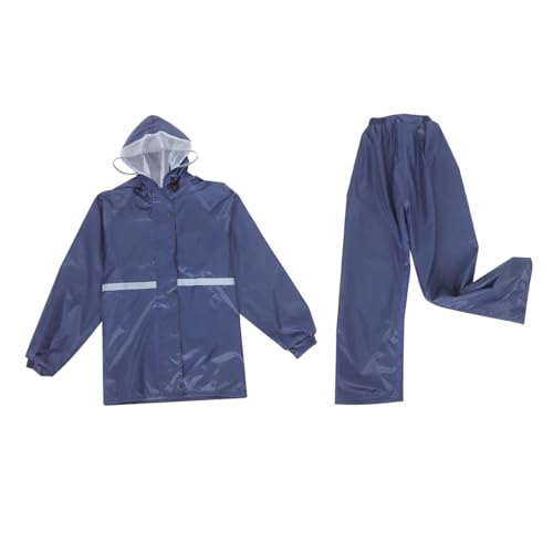 VALICLUD Trajes De Lluvia De Motocicletas con Capucha para Hombres Mujeres Al Aire En Bicicleta De Protección De Clima Húmedo A Prueba De Viento Transpirable