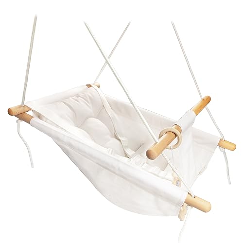 Image of Tislly Baby Swing Outdoor Indoor for Infants to Toddlers, Portable Adjustable Baby Porch Swing with 5-Point Safety Belt, Kids Tree Hanging Chair Toys for Door Garden Backyard