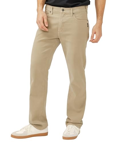 Silver Jeans Co. Men's Grayson Classic Fit Straight Leg Jeans, Knit Flex, 38W x 32L