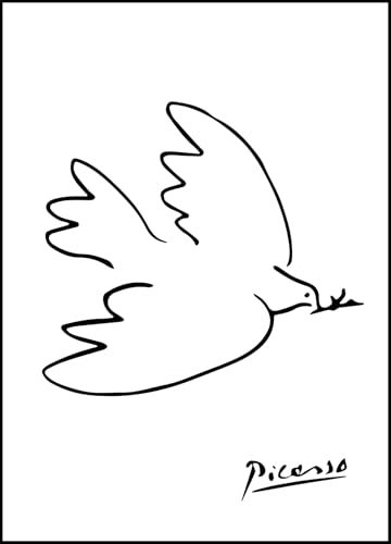 Peinture pour la décoration intérieure Picasso Pigeon volant affiche d'art chic