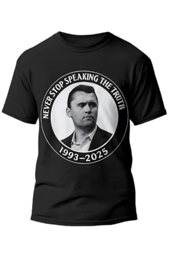 Charlie Kirk Memorial T-Shirt US Patriotic Human Rights Activist Shirt Memorial Idea Gift for Woman for Man
