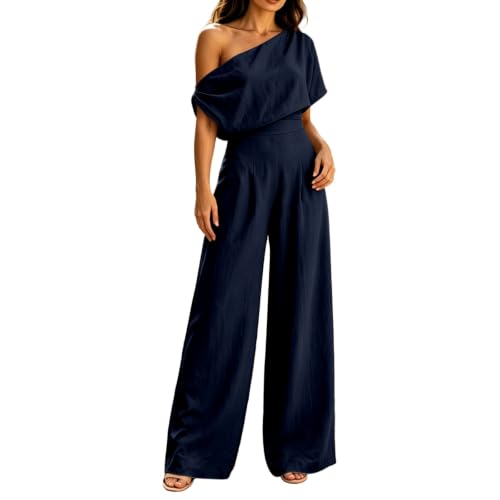 Mono largo de boda para mujer elegante en lino y algodón para fiestas de verano