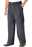 KingSize Men's Big & Tall Full Elastic Cargo Knockarounds in Twill
