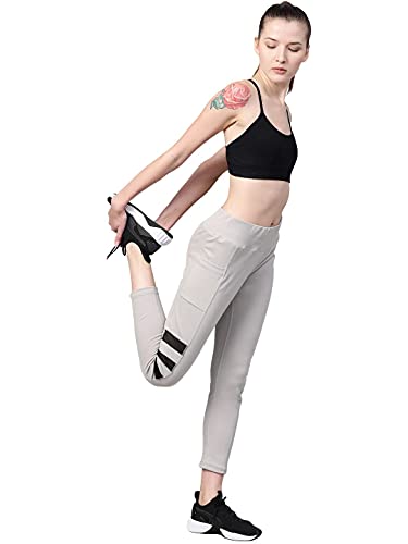 Image of CHKOKKO Women's High Rise Regular Fit Polyester Blend Sports Leggings (JSSTIGHT)