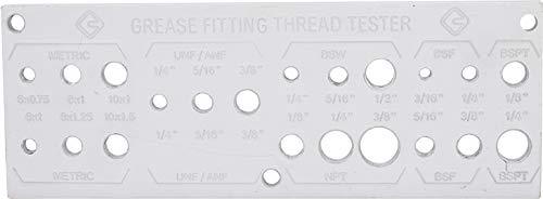Image of PROLUBE Grease Fitting Thread Tester | Designed to check most popular Thread Types | Aluminum Construction (44895)