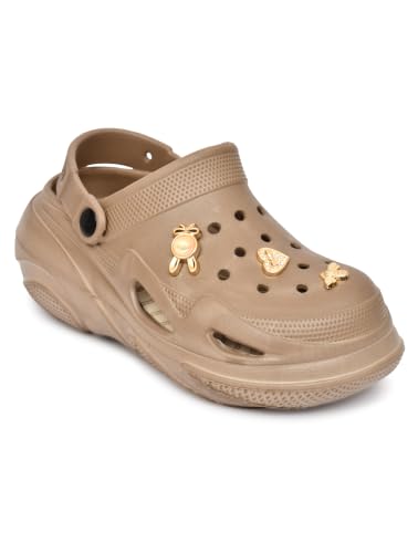 Image of HEALTH FIT SUPER SOFT Comfortable Adjustable Back Strap Clogs & Cute Charms |Waterproof Anti Skid & Lightweight Cushioned Stylish Clogs Mules for Women's & Girl's HFSILK11