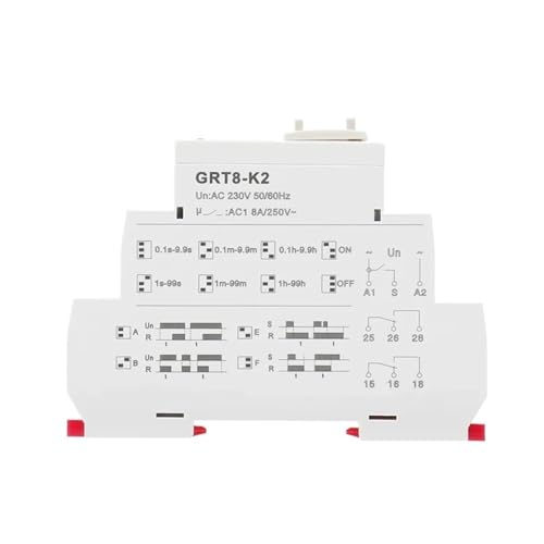 Relais temporisé numérique AC/DC 12V-240V avec grand écran LED