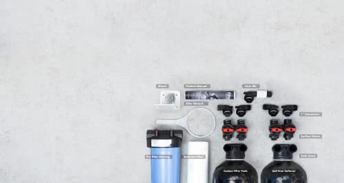 Filtersmart Whole House Water Filter System & Salt Free Water Softener Combo, Filters Chlorine & Sediment Filtration For 1-3 Baths, 12 Gpm, 1 Million Gallons #TOP1