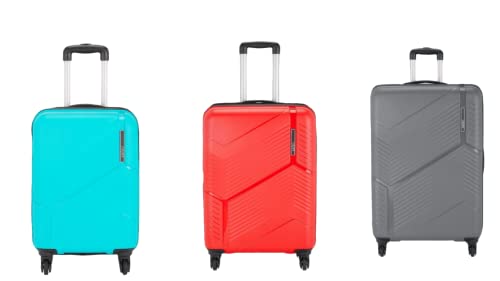 Image of Safari Set Of 3 (55Cm, 67Cm, 76Cm) Polypropylene Hard-Sided 4 Wheel Spinner Trolley Bags With 5 Years Warranty (Red)