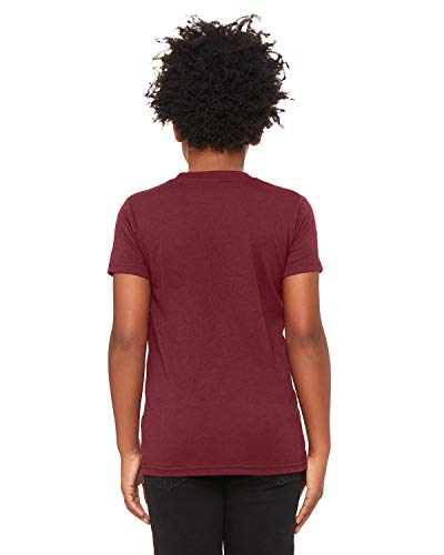 Bella + Canvas Youth Triblend Short-Sleeve T-Shirt L MAROON TRIBLEND3