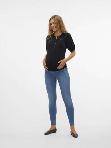 MAMALICIOUS Damen Vmmtanya Piping Vi349 Ga Noos Jeans, Medium Blue Denim, M EU