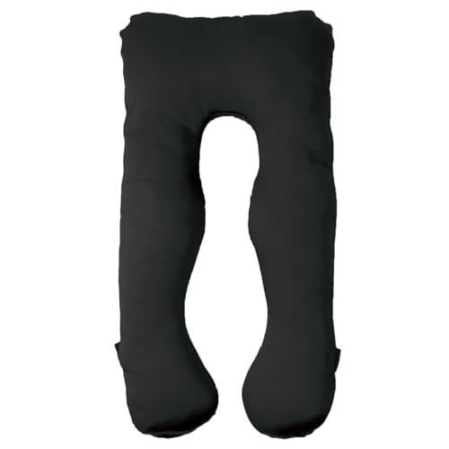 [12/28入金確定分まで年内発送]ハグモッチプレミアム(選べる7色)[C-170001] (ブラック) / ふわもち 腰 肩 首 いびき防止 抱き枕 妊婦 人をダメにする クッション カバー 洗える 高さ調整 日用品 たっぷり補充綿 ハグモッチ 寝具 まくら 抱きまくら 快眠 眠活 ウェルネス 腰痛 マタニティ 年内発送 年