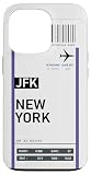 Pase de embarque de NUEVA YORK, accesorio de billete de avión Carcasa para iPhone 13 Pro