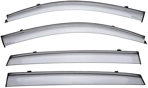 WellVisors Window Visors Wind Deflectors Compatible with Acura MDX A-Spec 2014-2020 with Black Trim Rain Guards 3-847AC017