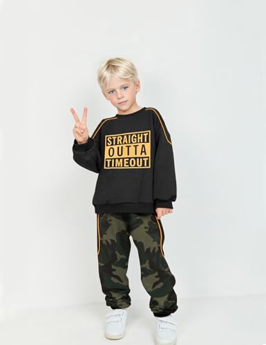 Image of TUEMOS Toddler Boy Clothes Sweatsuits Fall Winters Boy Outfits