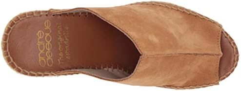 André Assous Women's Cici Wedge Sandal, Camel Suede, 5 | Image 4
