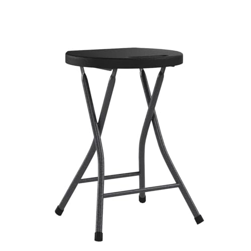 Image of Portable Folding Chair with Handle, Heavy Duty Round Fold Stool Chair | 500lbs Capacityfor Adults, 18 Inch Foldable Stool for Dorm, Kitchen, Vanity, Church and Outdoor use
