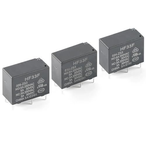 Relais HF33F 12V 5A haute sensibilité pour commutation sécurisée 250VAC