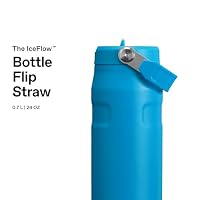 STANLEY 1913 Flip Straw Trinkflasche mit Strohhalm 0.7L - Thermobecher Kühlt 12 Stunden - 3 Tage Eisgekühlt - BPA-frei - Auslaufsicher - Für Getränkehalter - Spülmaschinenfest - Azure – Ansicht 3