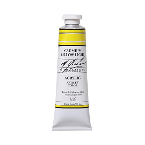 M. Graham 2-Ounce Tube Acrylic Paint, Cadmium Yellow Light