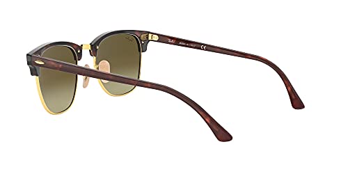 Ray-Ban Rb3016 Clubmaster Square Sunglasses, Red Havana/Copper Flash Gradient, 49 Mm #TOP4