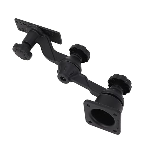 Image of Horizontal 11.4 inch Swing Arm Ram Mount for Fishfinders & Chartplotters, Fish Finder Mount Compatible with Lowrance, Raymarine and More, 6.25x2 inch Base