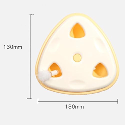 Jouet interactif pour chat en forme de fromage triangle rotatif