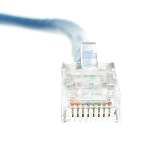 Cable Ethernet Cat5e con conector RJ45 2 pies azul miniatura 4