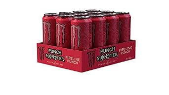 Monster Energy Pipeline Punch 12x500ml Disposable Tin with a Mix of Passion