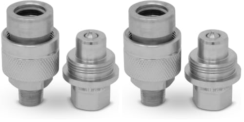 Image of Summit Hydraulics 1 /4 inch 10,000 PSI High Pressure Hydraulic Quick Coupler Set Replaces Enerpac A-630 (Pack of 2)